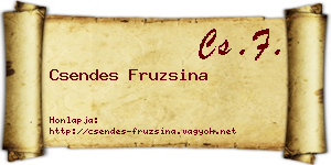 Csendes Fruzsina névjegykártya